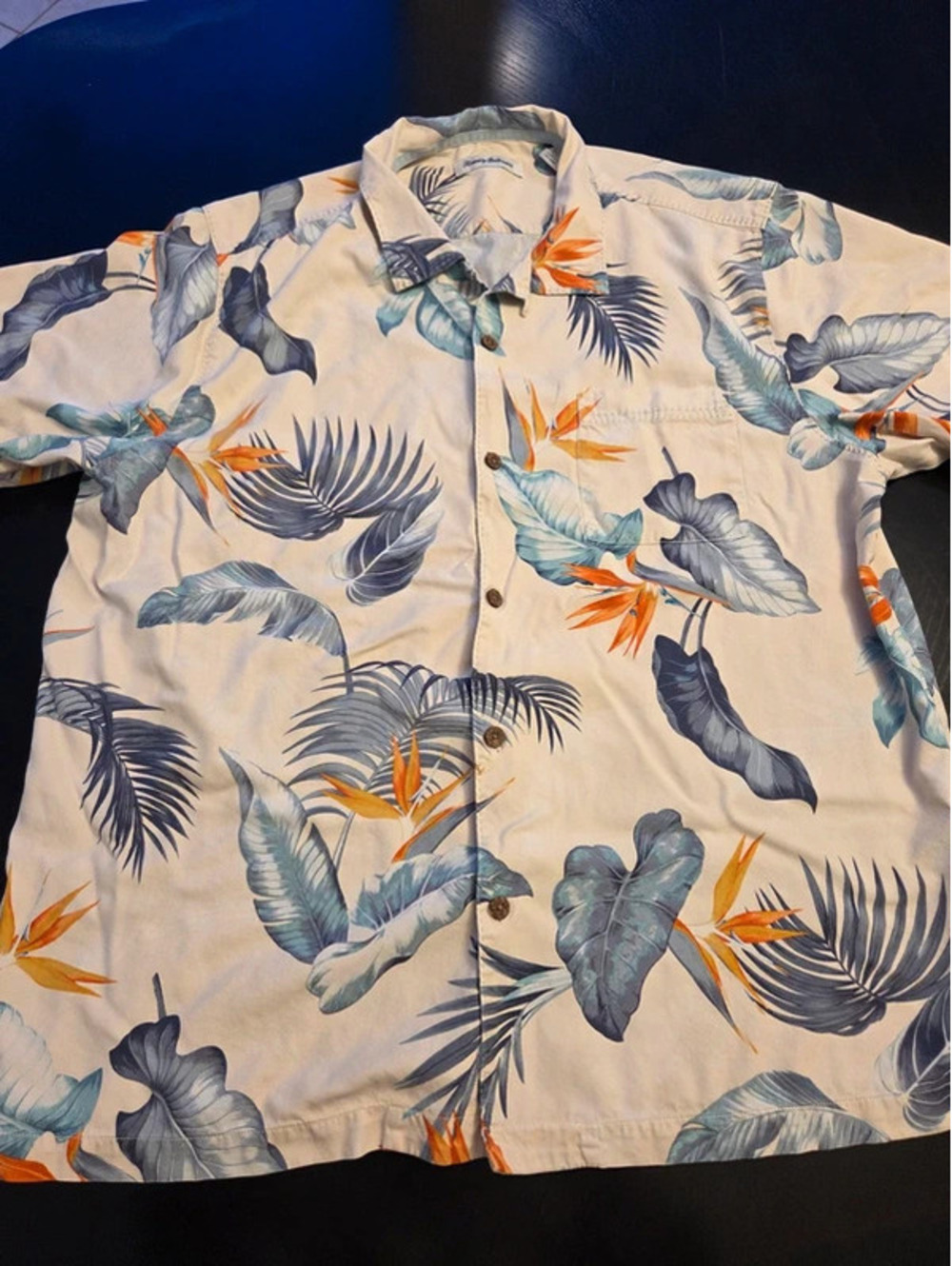 Tommy Bahama Paradise Anniversary Men's XL Hawaiian Silk Button-Up Silk Shirt